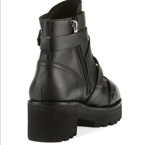 SOLDOUT ASH Razor Leather BUCKLE PLATFORM Combat - Picture 2 of 7